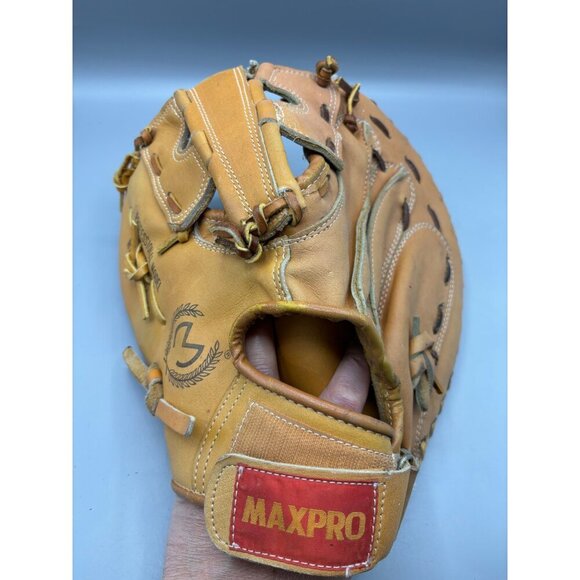 Max Pro Professional Model FB-PRO Cowhide Baseball‎ Glove Rawhide Lacing - Picture 5 of 7